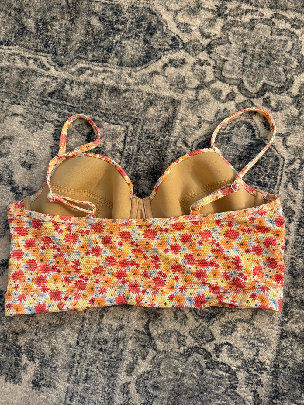 Old Navy Floral Cropped Swim Top • L - Picture 3 of 5